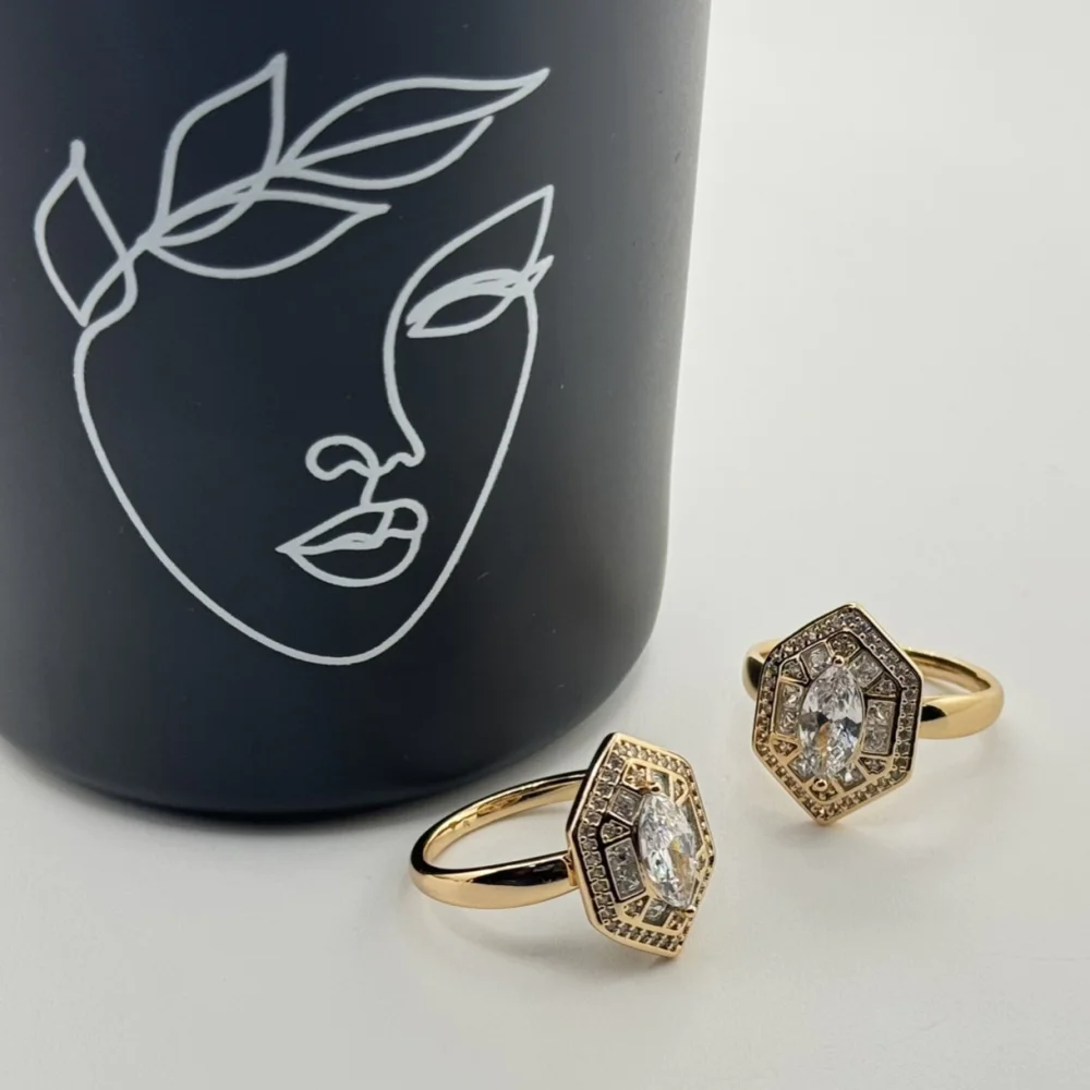 Inel placat aur 18k dama Inel placat aur 18k dama