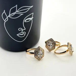 Inel placat aur 18k dama Inel placat aur 18k dama