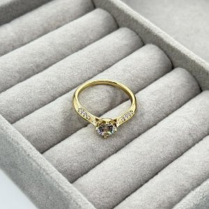 Inel placat aur 18k de logodna Inel placat aur 18k de logodna