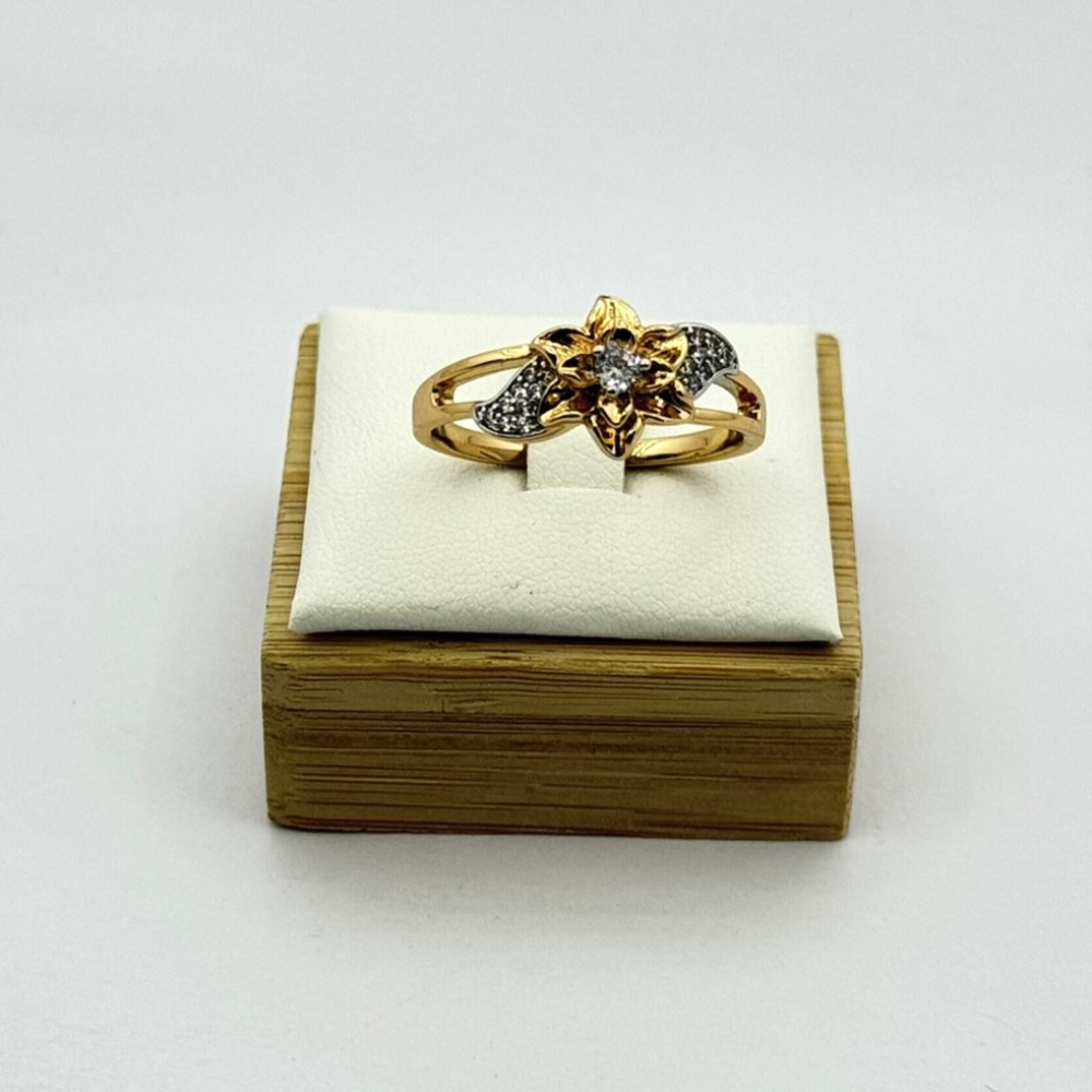 Inel placat aur 18k design floral