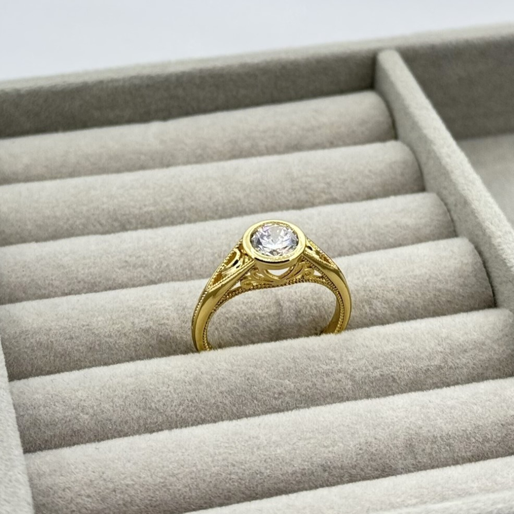 Inel placat aur 18k elegant
