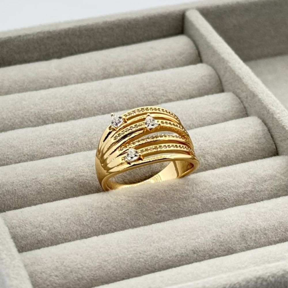 Inel placat aur 18k elegant