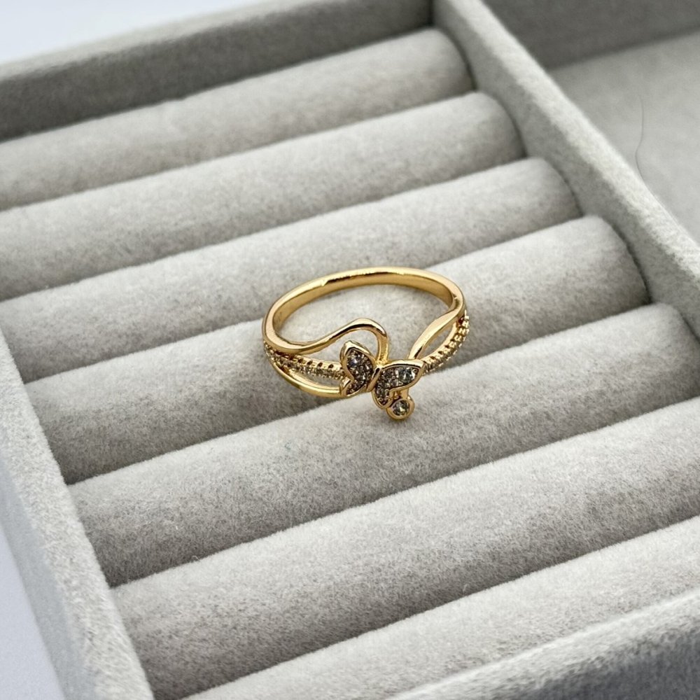 Inel placat aur 18k fluture Inel placat aur 18k fluture