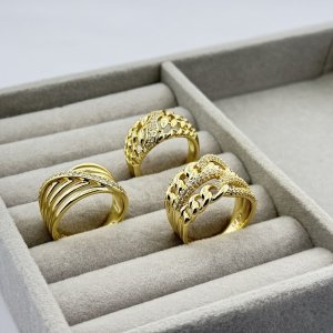 Inel placat aur 18k galben mare