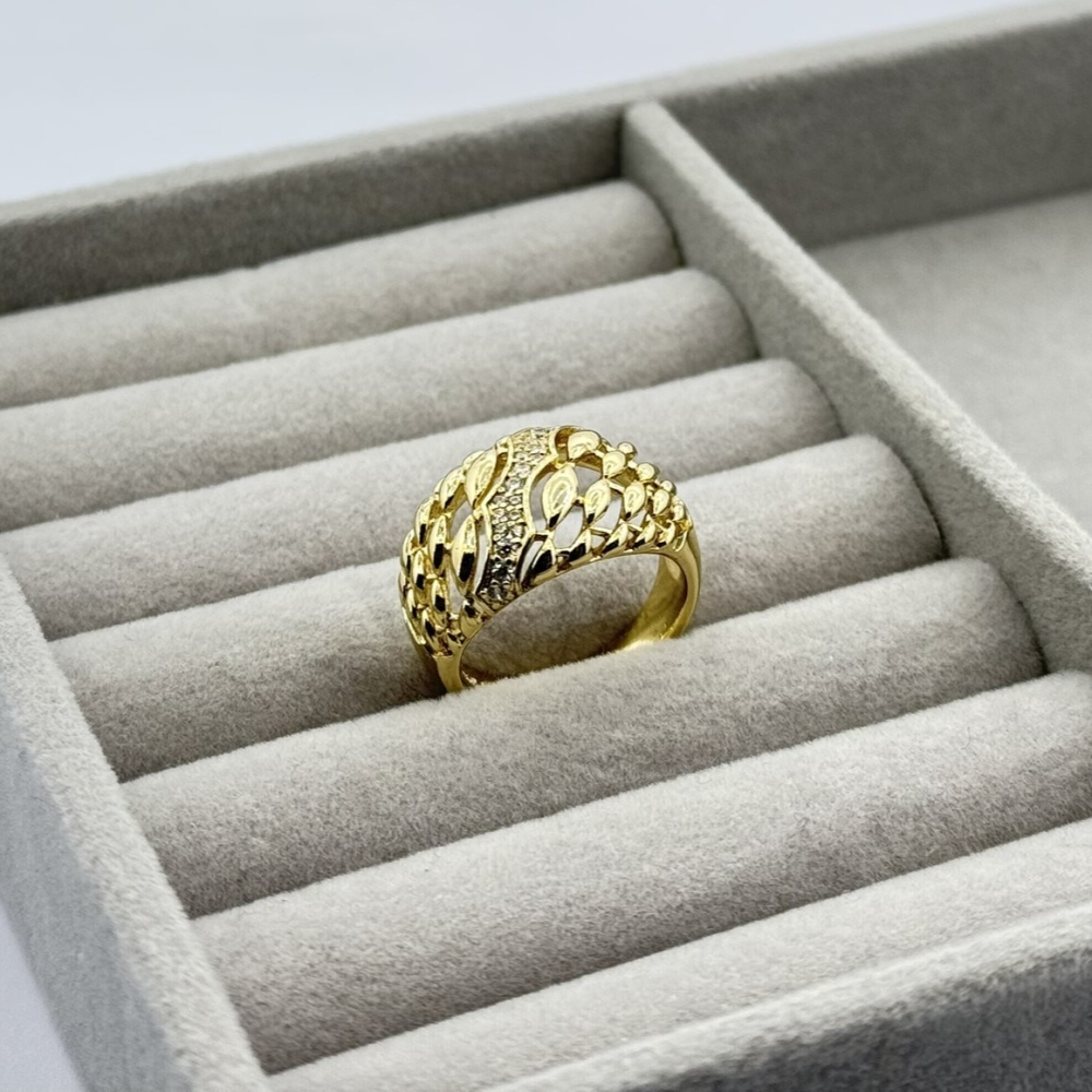 Inel placat aur 18k galben mare