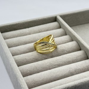Inel placat aur 18k galben mare