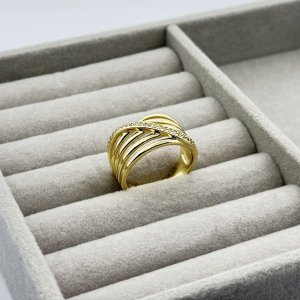 Inel placat aur 18k galben mare
