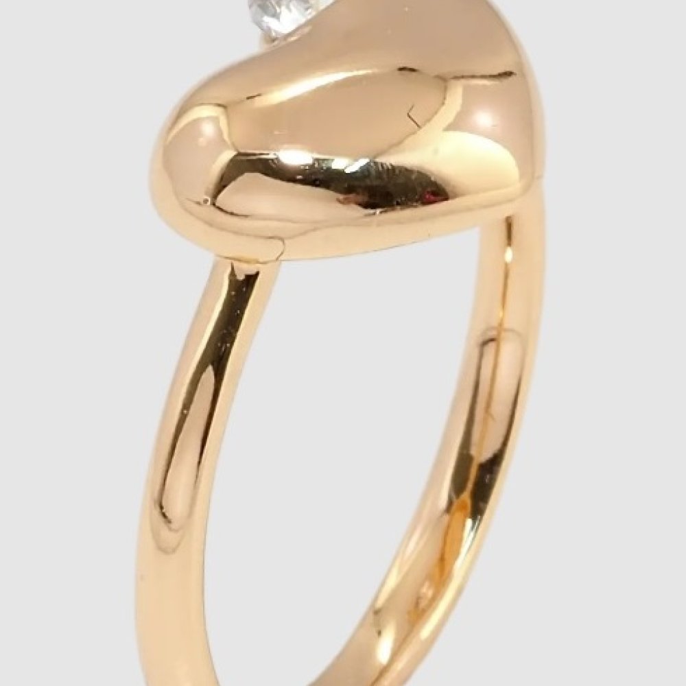 Inel placat aur 18k inima