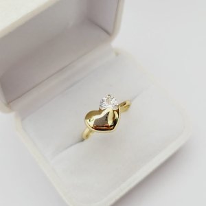 Inel placat aur 18k inima