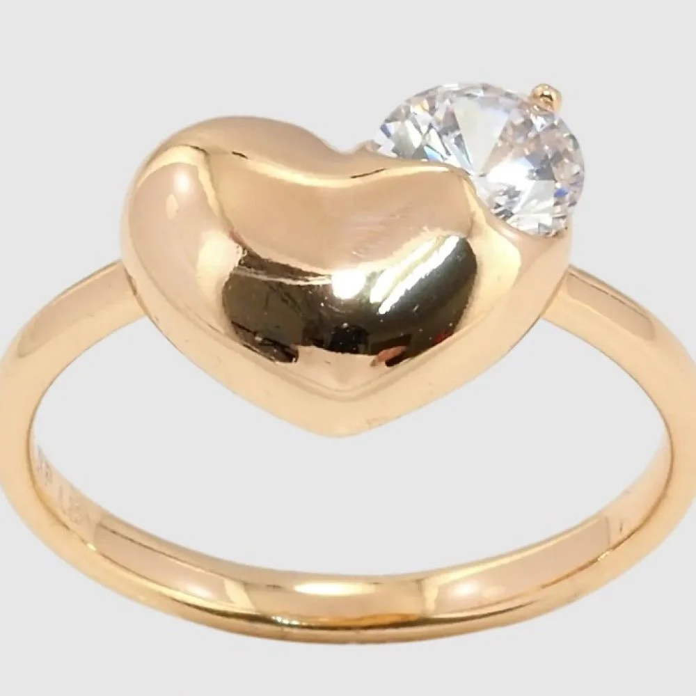 Inel placat aur 18k inima Inel placat aur 18k inima