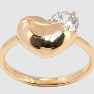 Inel placat aur 18k inima