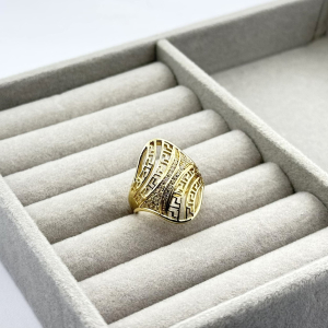 Inel placat aur 18k mare cu cristale Inel placat aur 18k mare cu cristale
