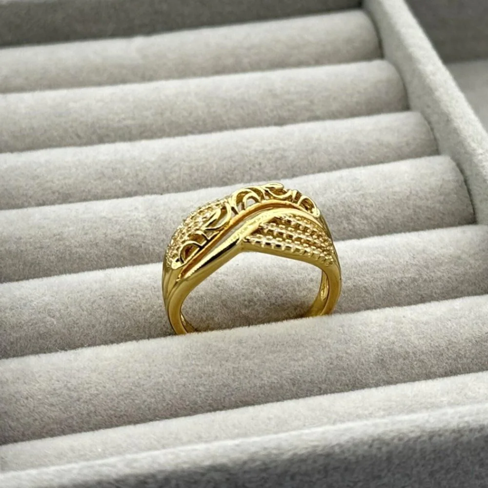Inel placat aur 18k mare Inel placat aur 18k mare
