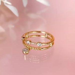 Inel placat aur 18k model dublu