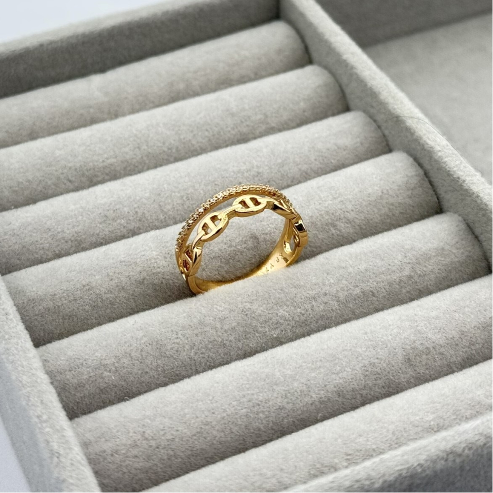 Inel placat aur 18k modern Inel placat aur 18k modern