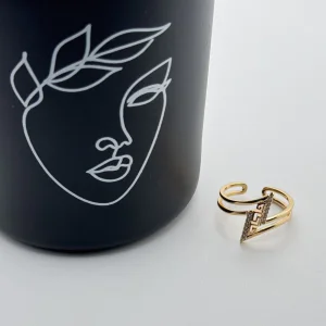 Inel placat aur 18k reglabil