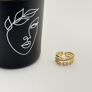 Inel placat aur 18k reglabil