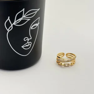 Inel placat aur 18k reglabil