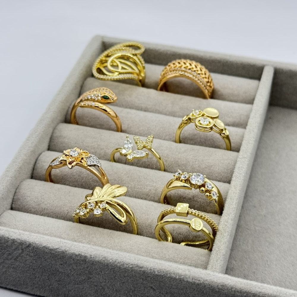 Inel placat aur 18k reglabil