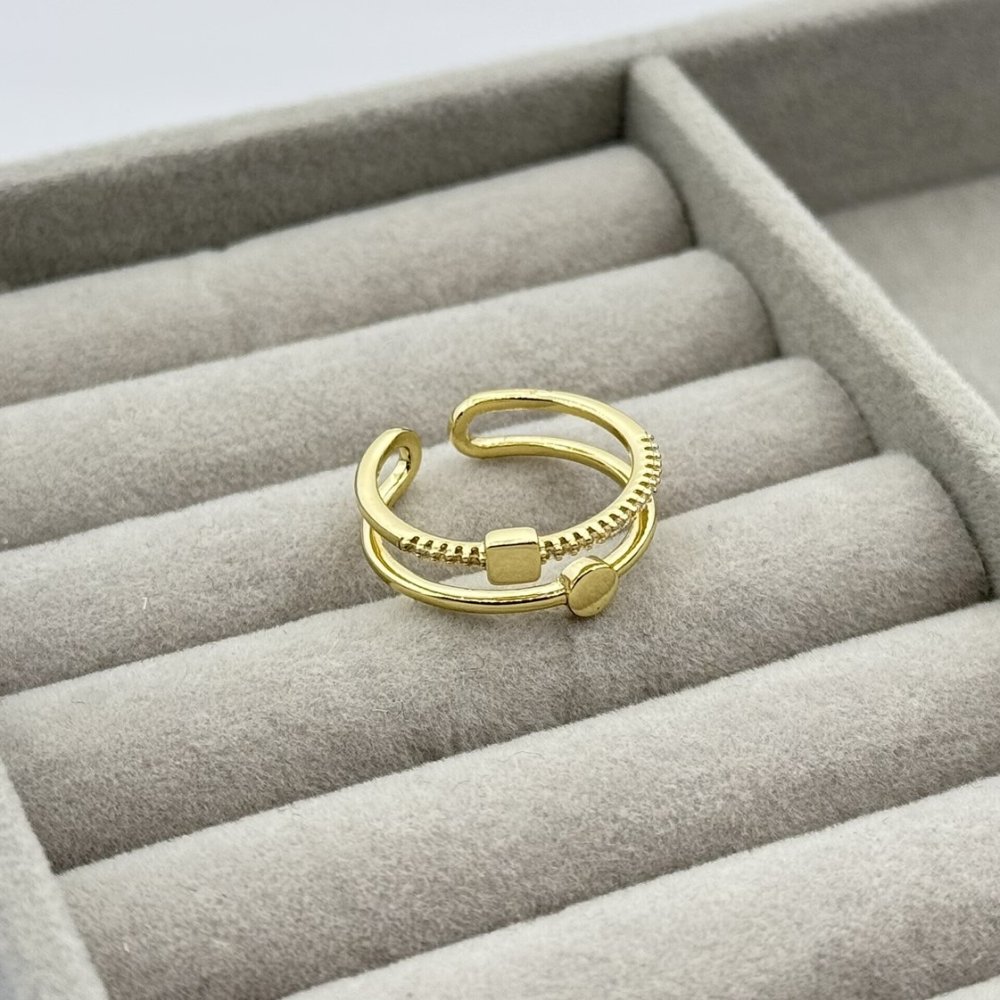 Inel placat aur 18k reglabil