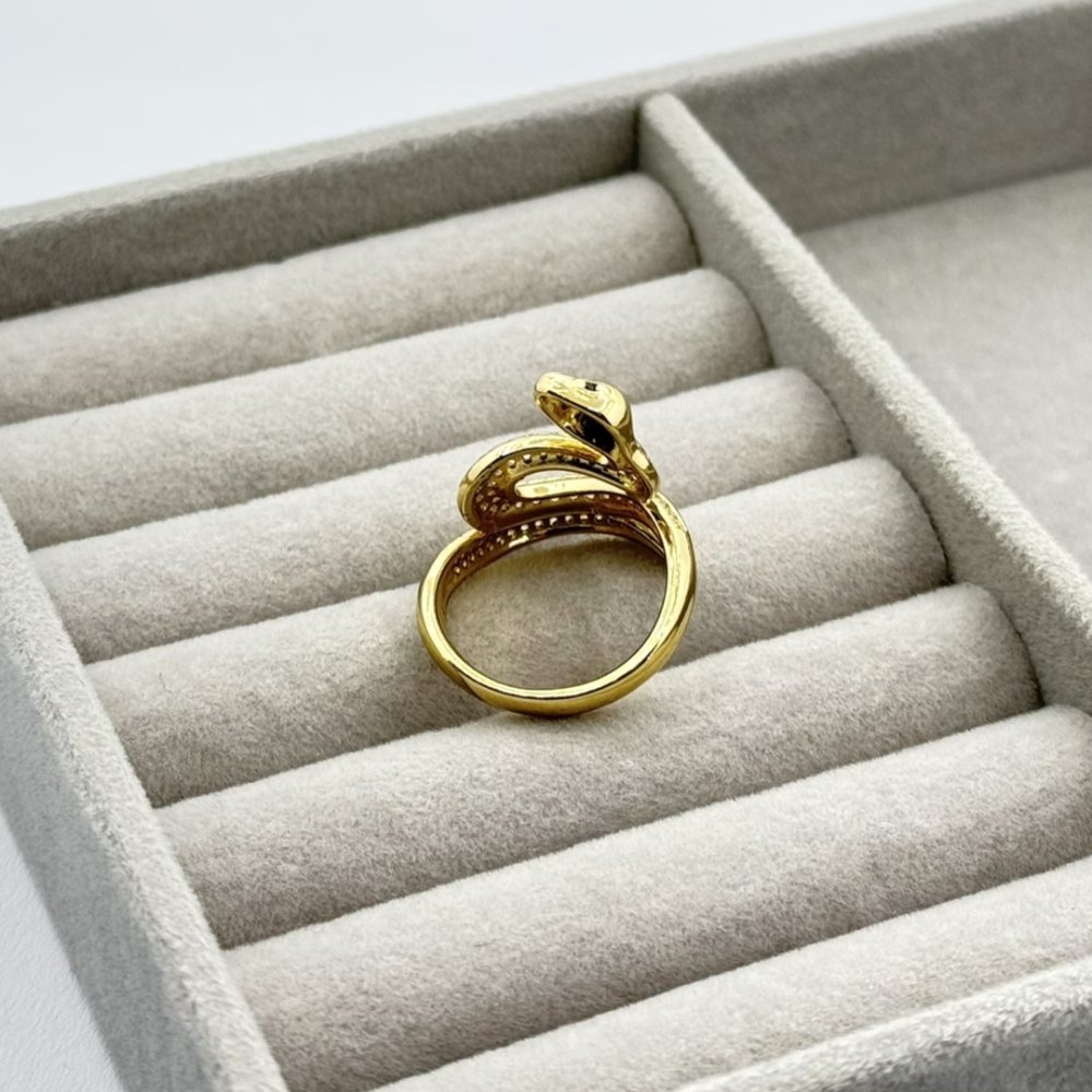 Inel placat aur 18k sarpe statement Inel placat aur 18k sarpe statement