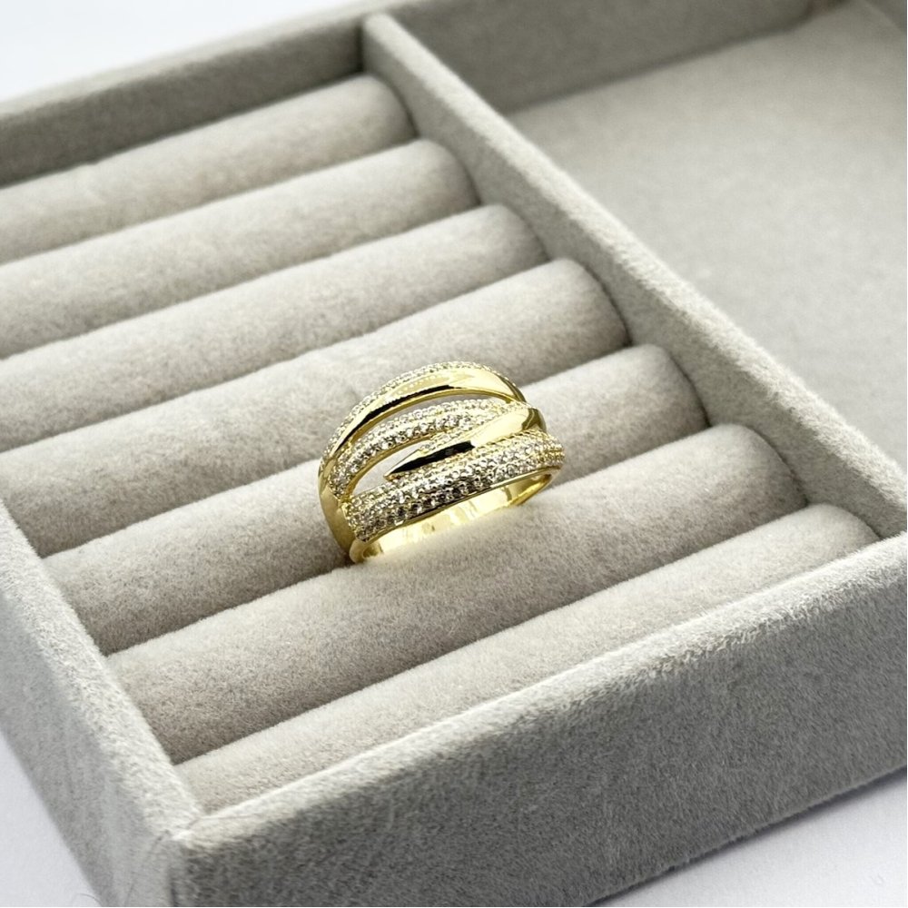Inel placat aur 18k statement
