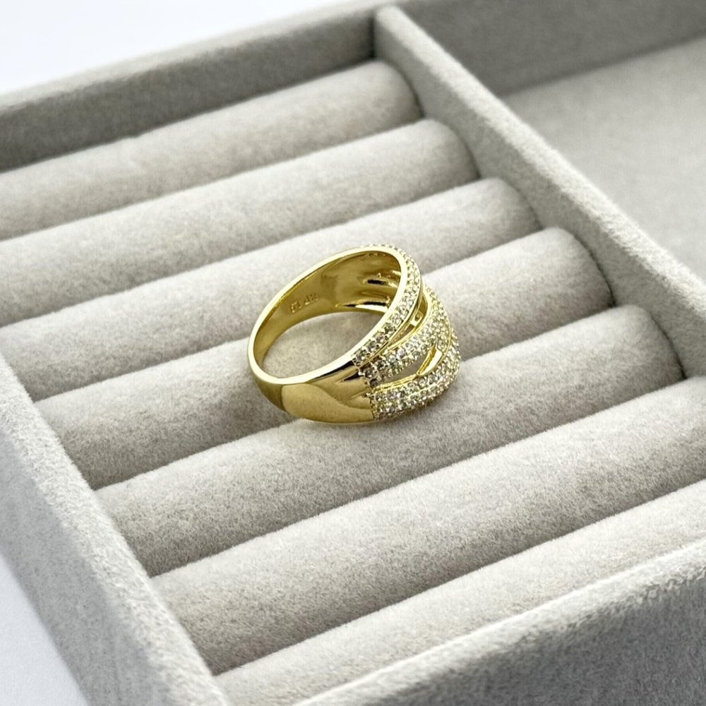 Inel placat aur 18k statement