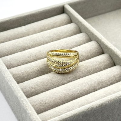 Inel placat aur 18k statement