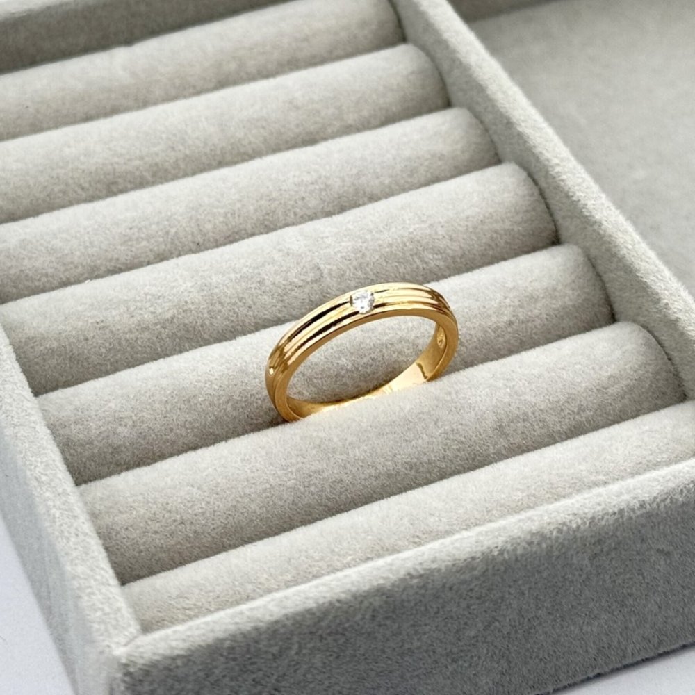 Inel placat aur 18k stil verigheta