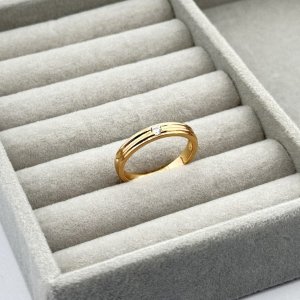 Inel placat aur 18k stil verigheta