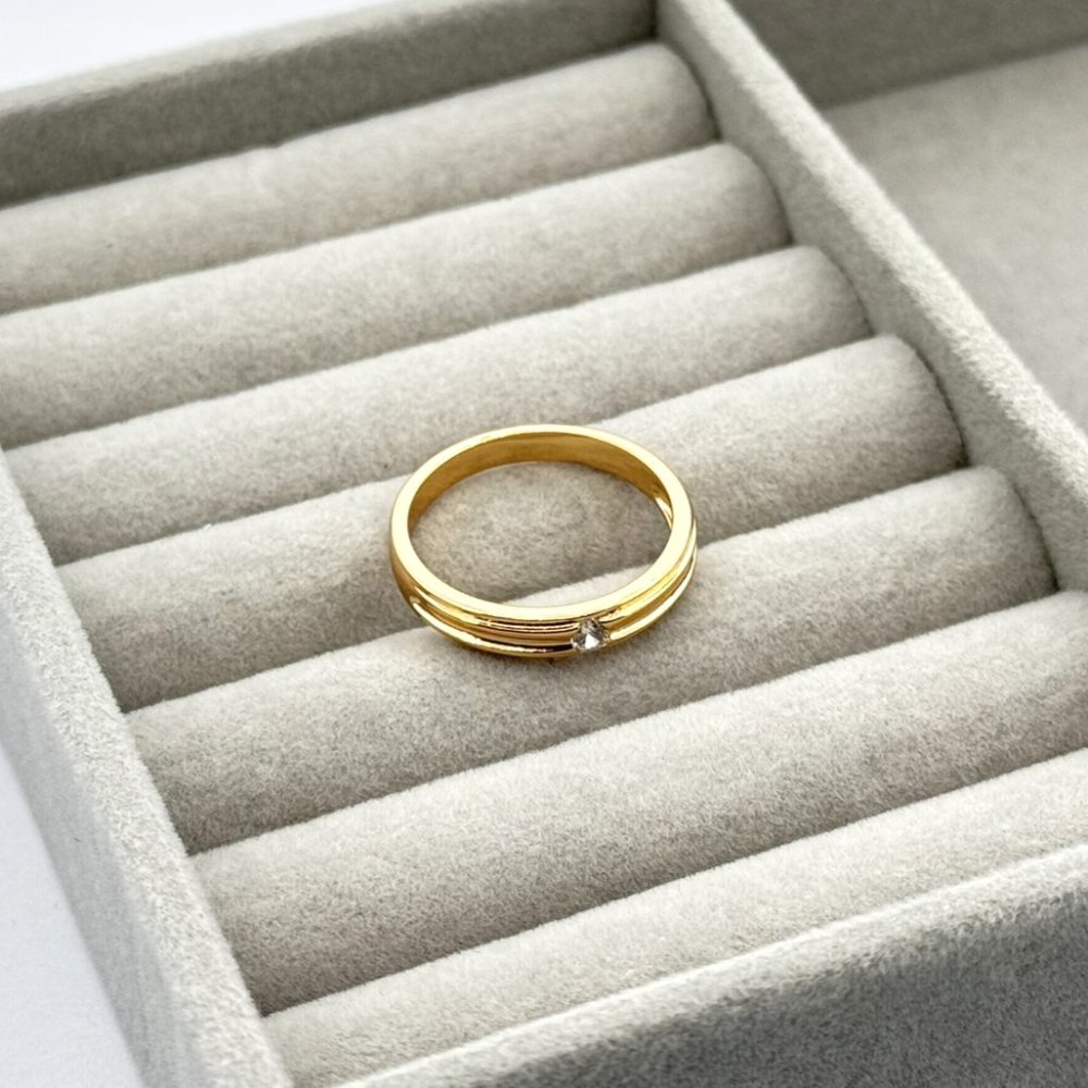 Inel placat aur 18k stil verigheta