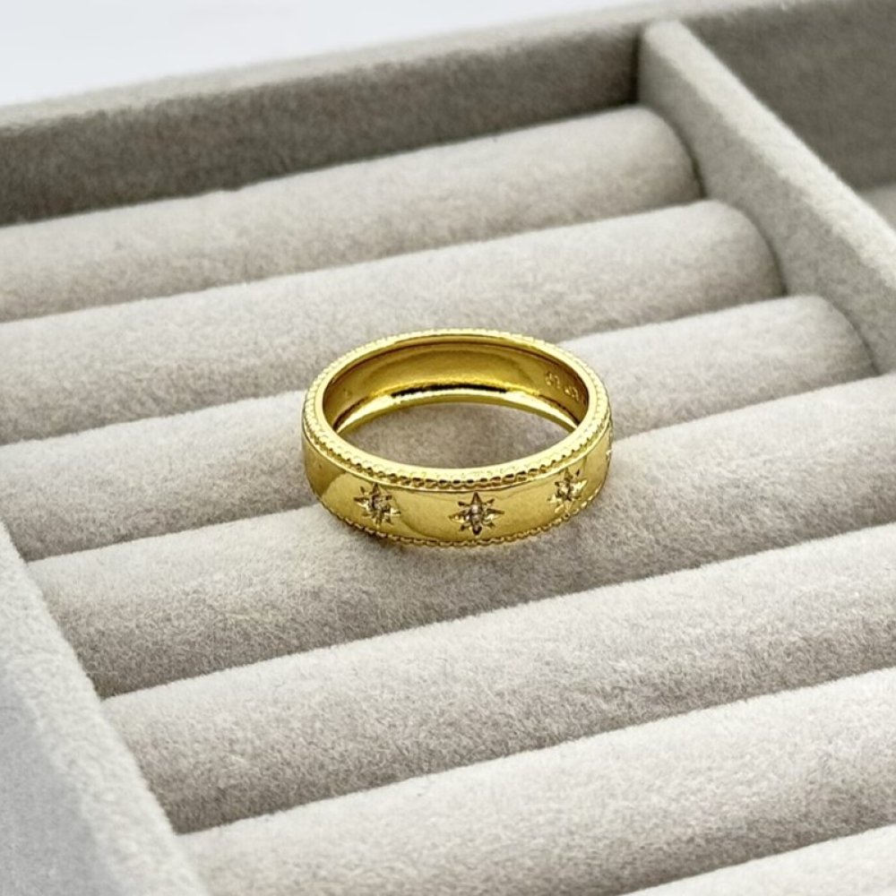 Inel placat aur 18k stil verigheta