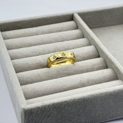 Inel placat aur 18k stil verigheta