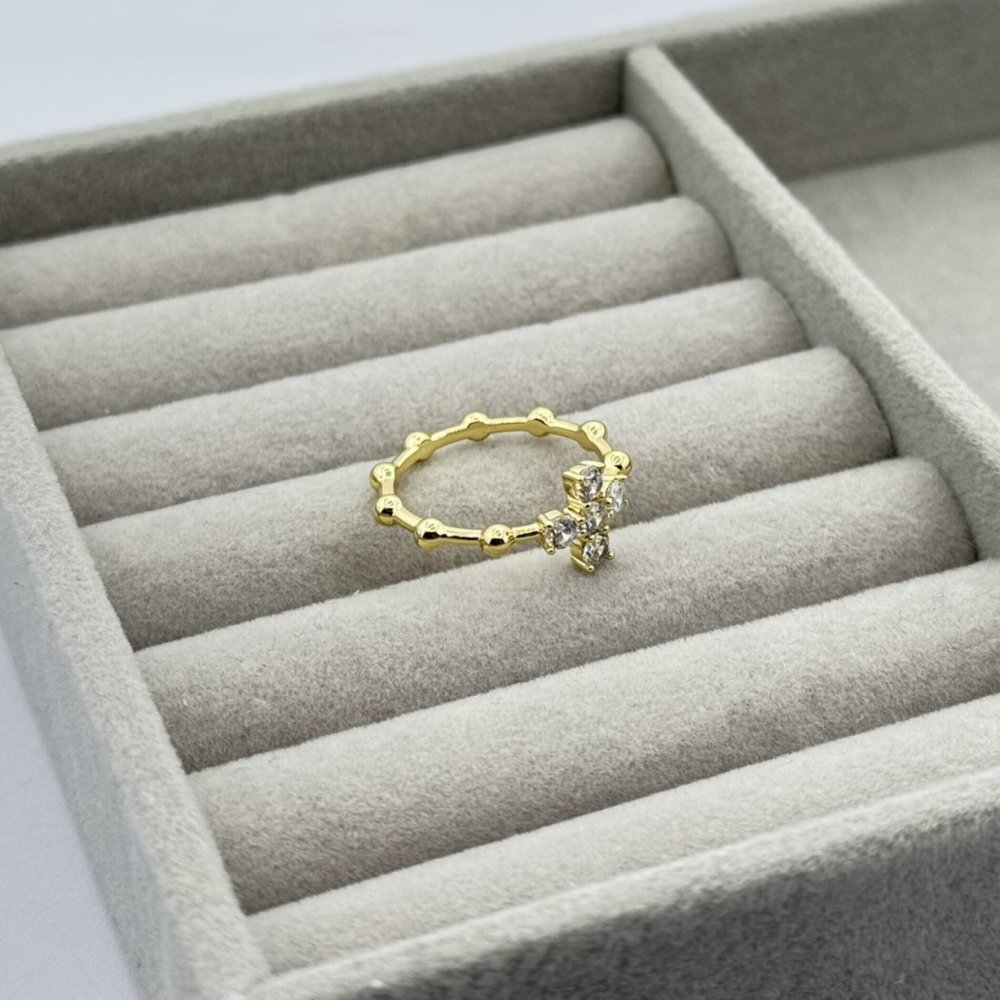 Inel placat aur 18 k cruciulita