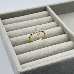 Inel placat aur 18 k cruciulita