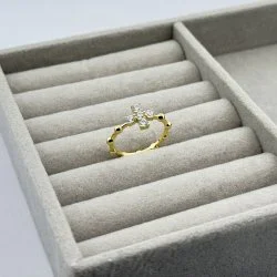 Inel placat aur 18 k cruciulita