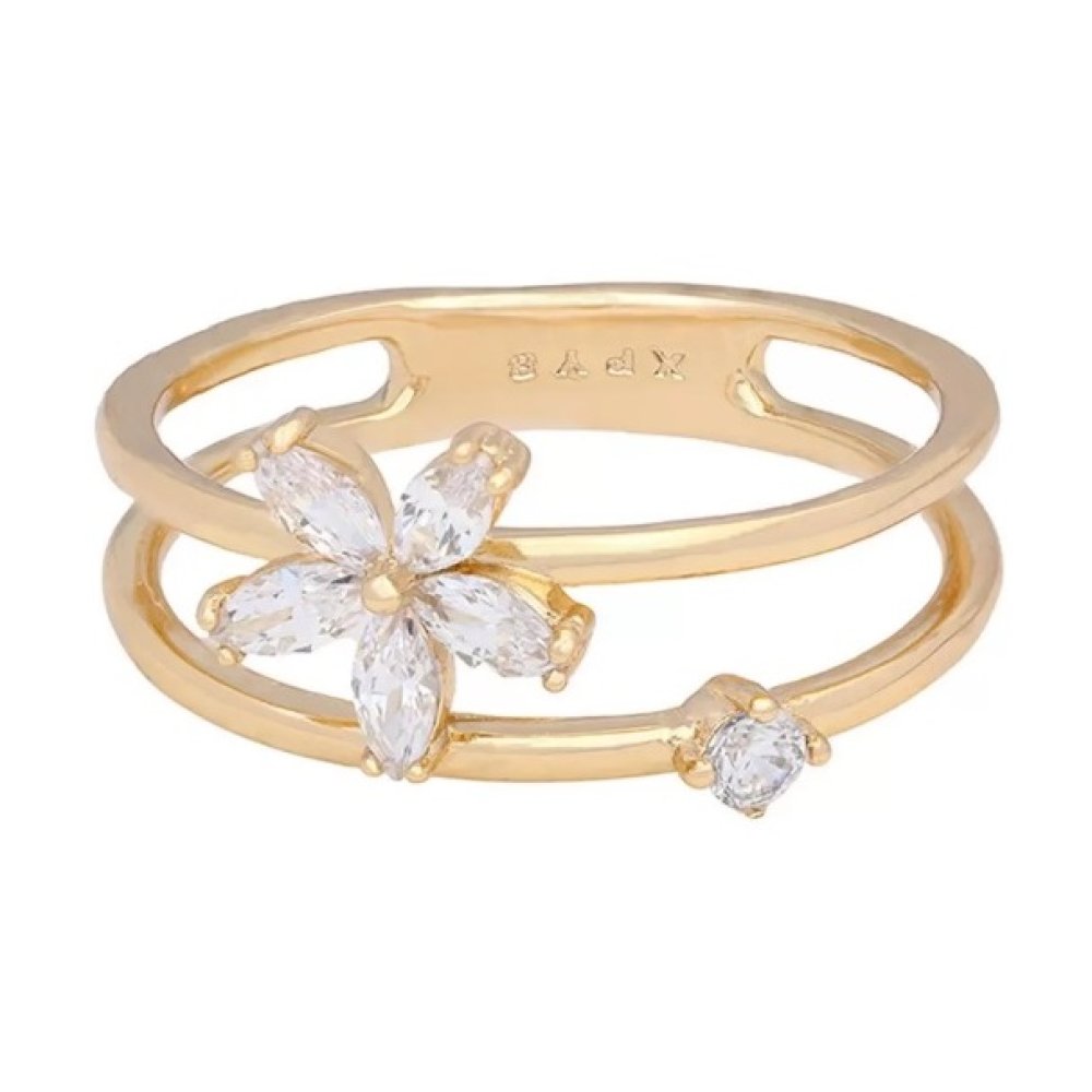 Inel placat aur 18k design floral