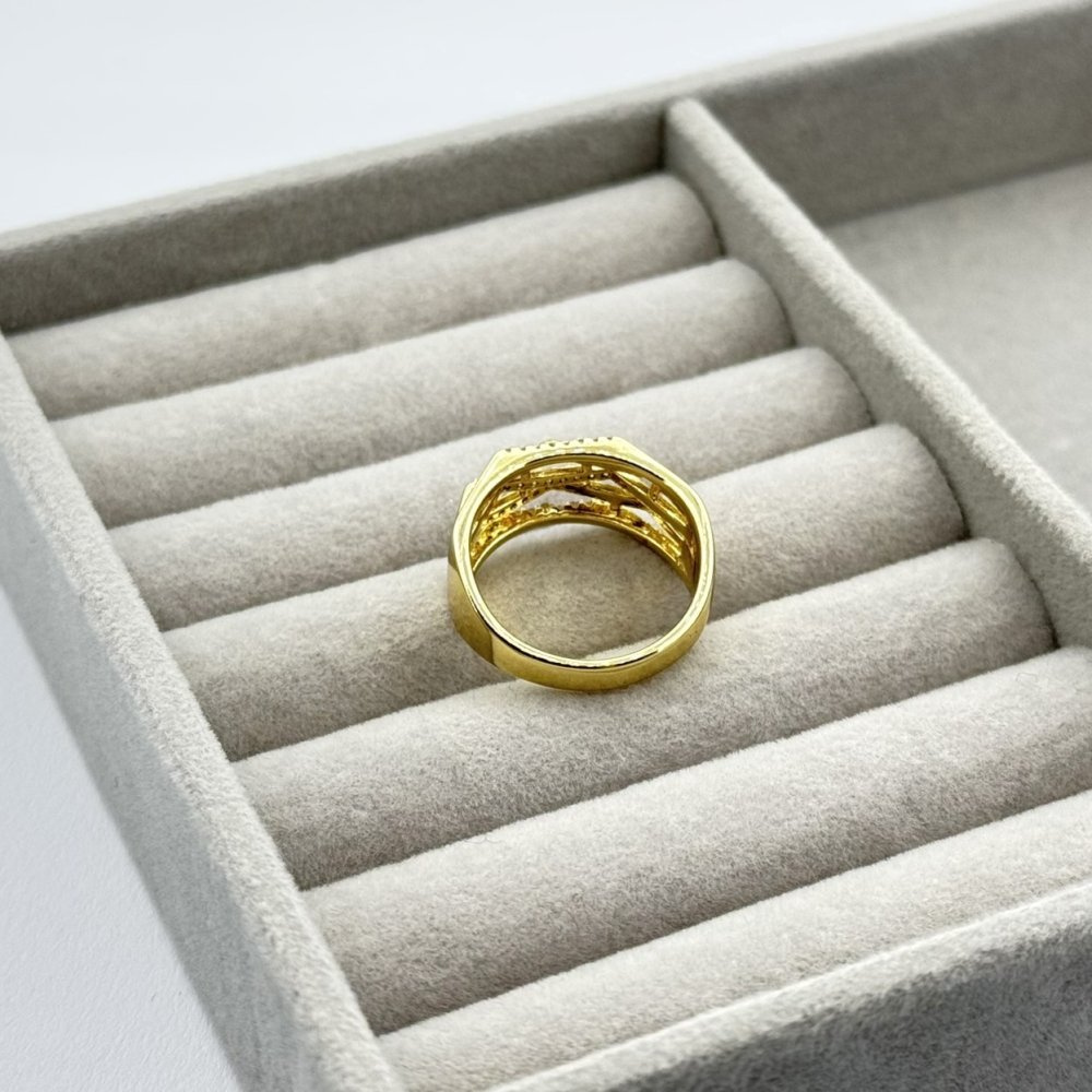 Inel placat aur cristale Zirconia