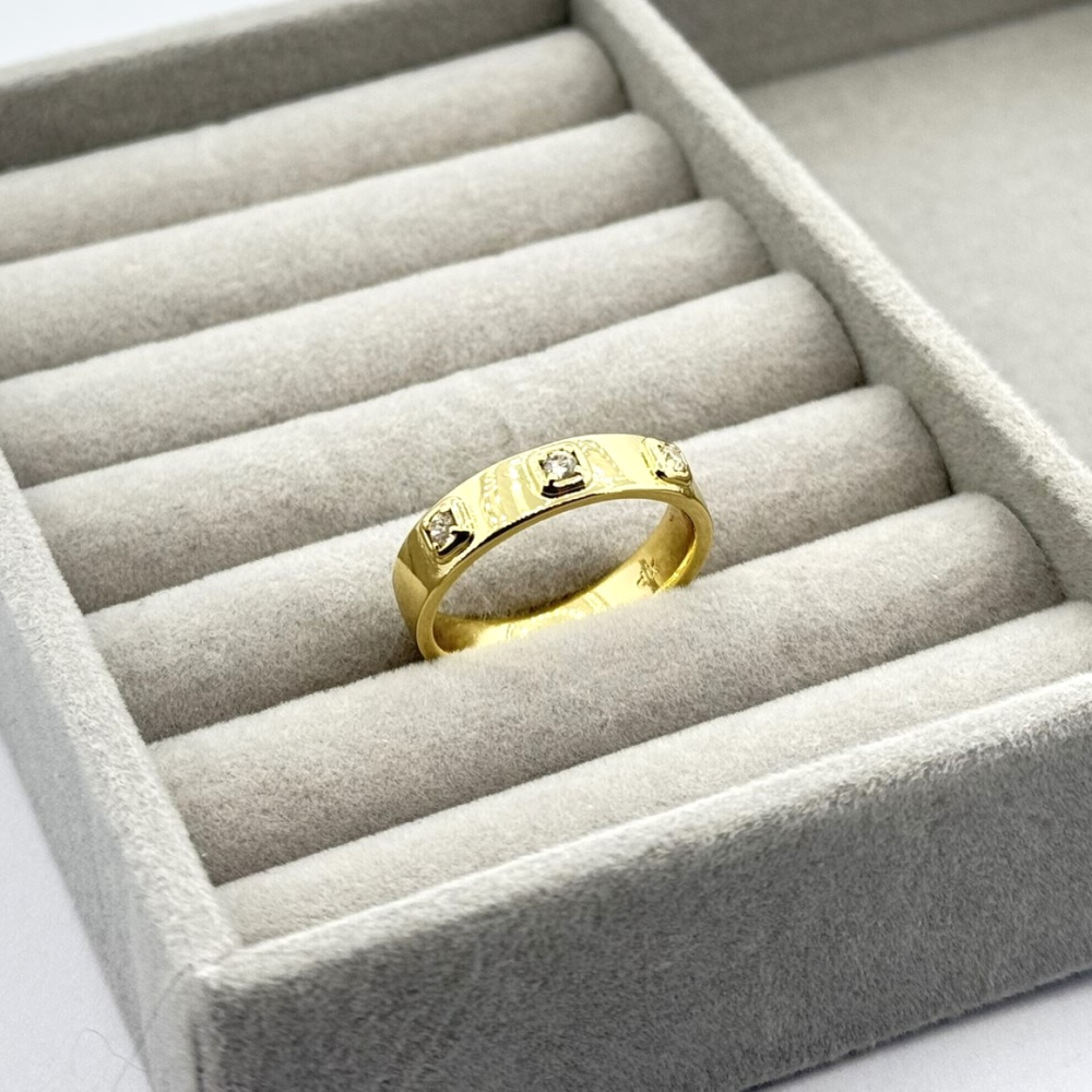 Inel placat aur cristale Zirconia Inel placat aur cristale Zirconia
