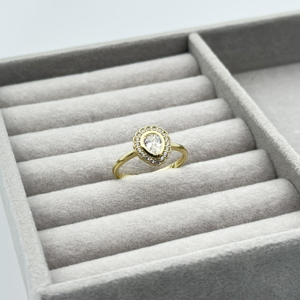 Inel placat aur galben 18k elegant