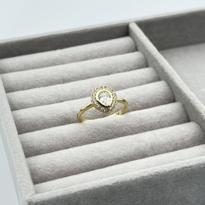 Inel placat aur galben 18k elegant