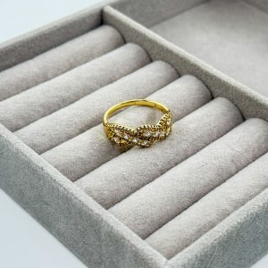 Inel placat aur galben 18k elegant