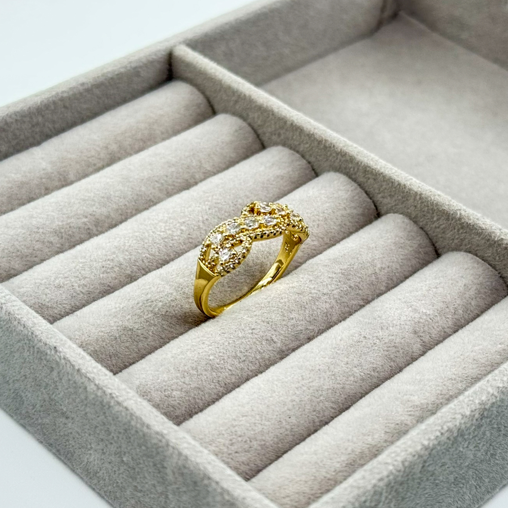 Inel placat aur galben 18k elegant