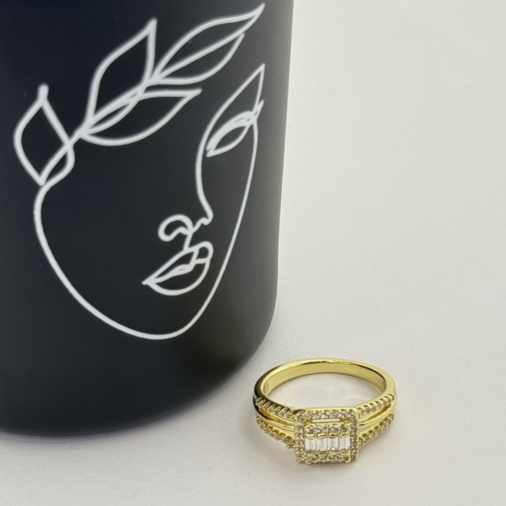 Inel placat aur galben 18k elegant