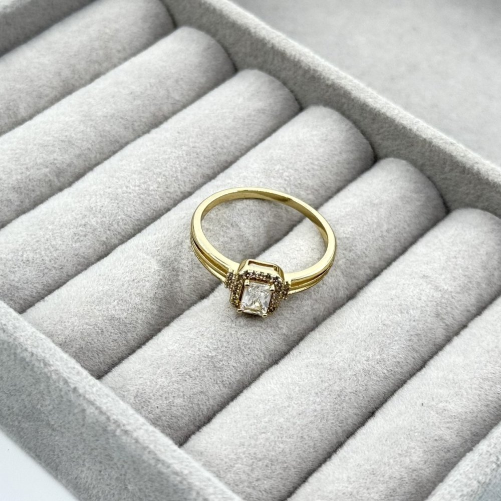 Inel placat aur galben 18k elegant