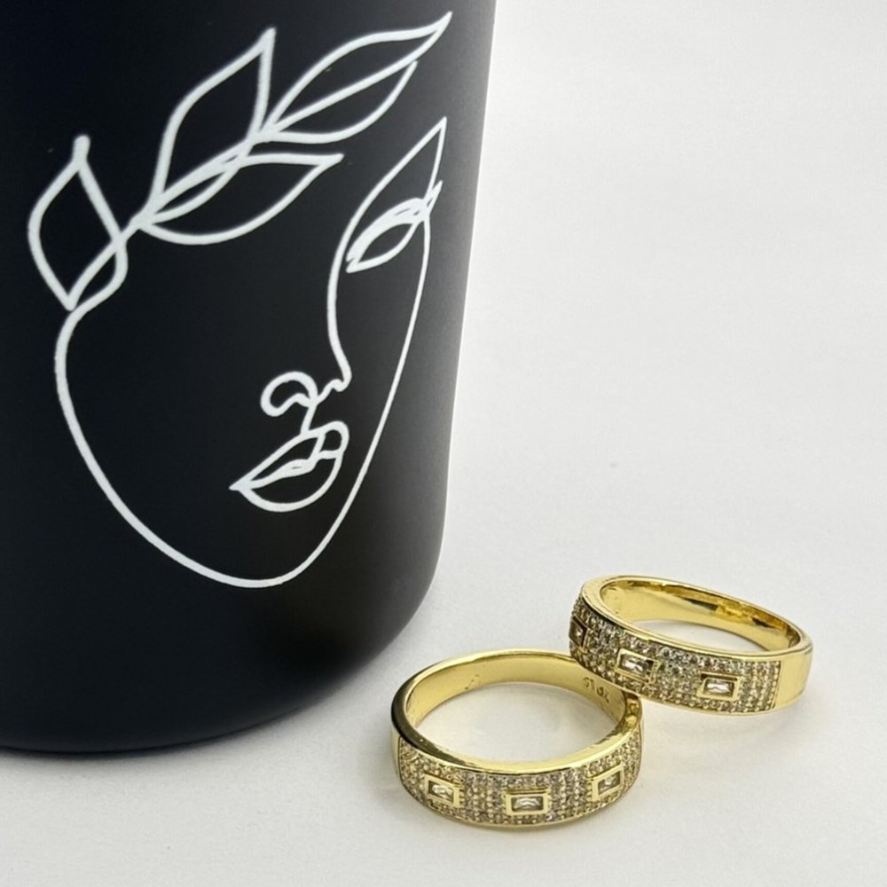 Inel placat aur galben 18k