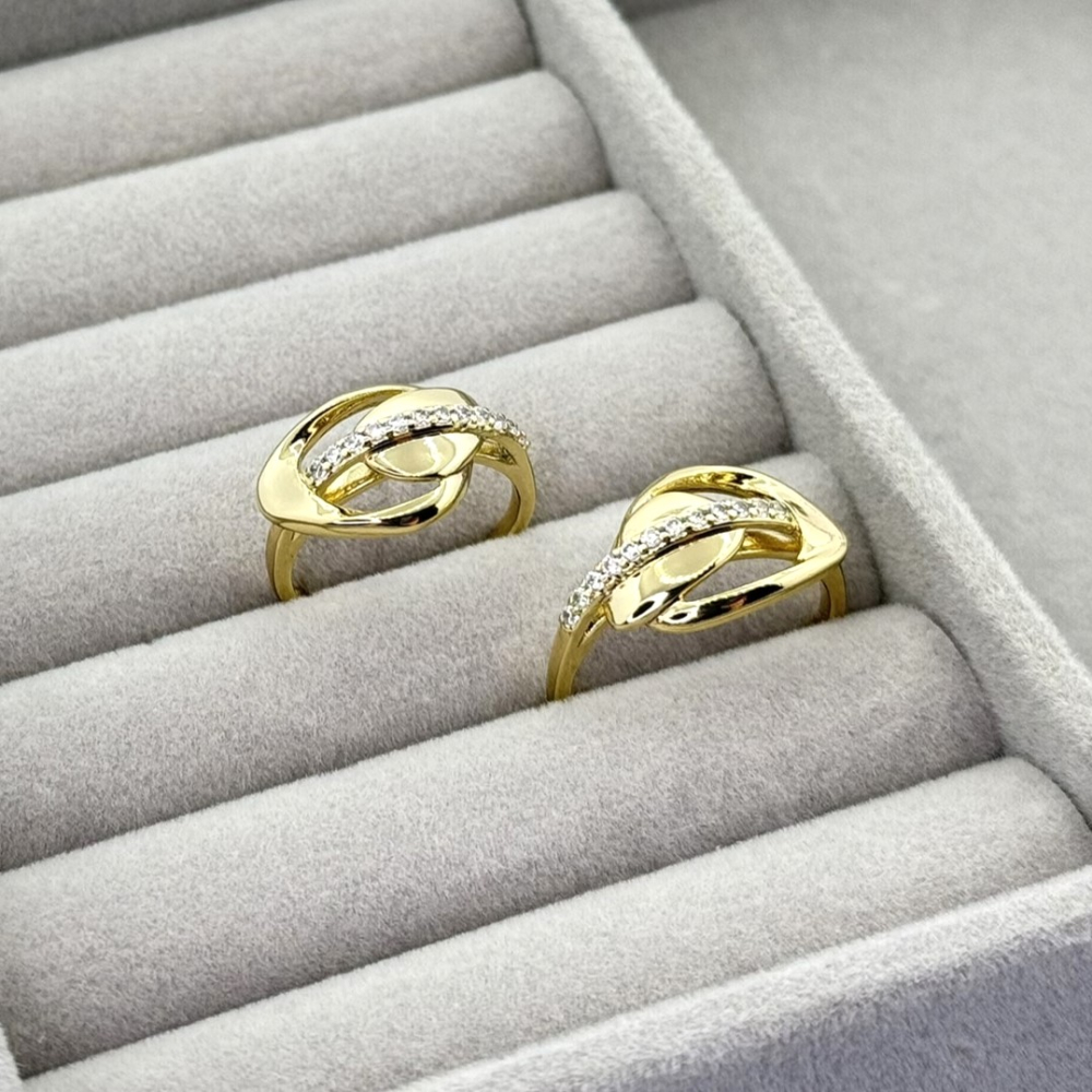 Inel placat aur galben 18k