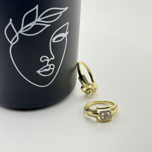 Inel placat aur galben 18k