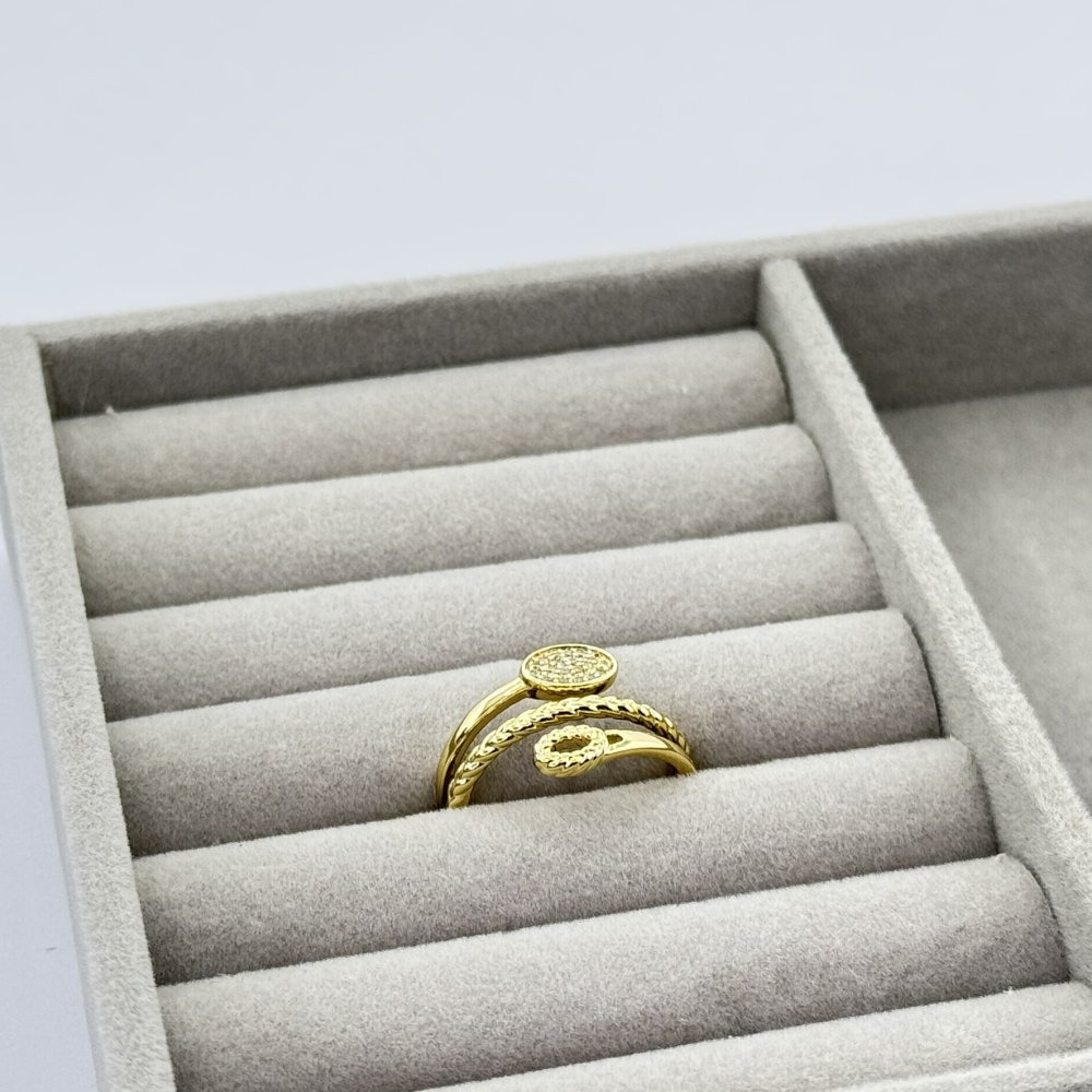 Inel placat aur galben 18k