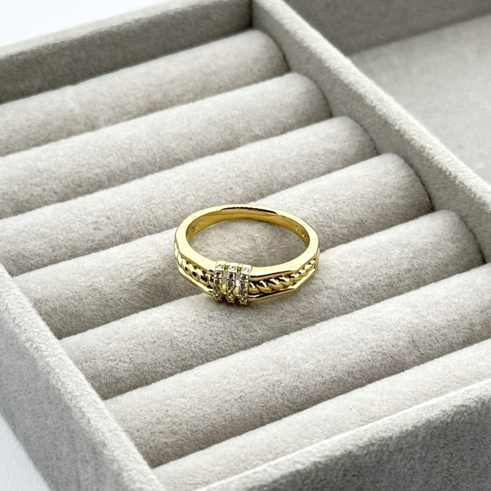 Inel placat aur galben 18k